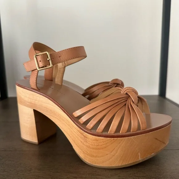 Loeffler Randall Knotted Leather Platform Sandals size 7 - Picture 4 of 4